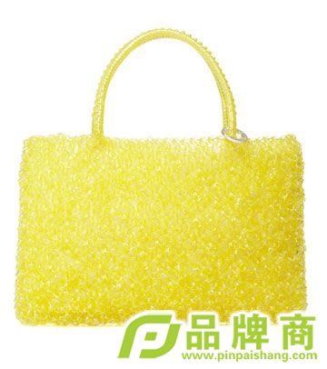 荧光色编织手袋绚丽时尚新品
